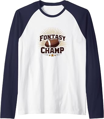 Fantasy Champ: Football Victory for Sports Fanatics Raglan Baseball Tee