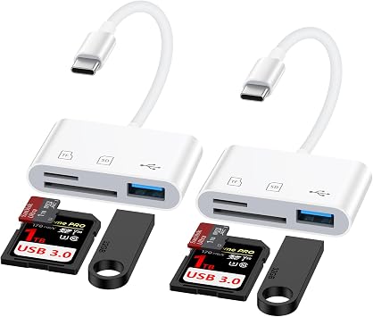 USB C Micro SD  iPhone 17 Pro Max Air 16e 16 15 Type C to TF/Micro     3 in 1 Samsung Galaxy S25  2     &USB
