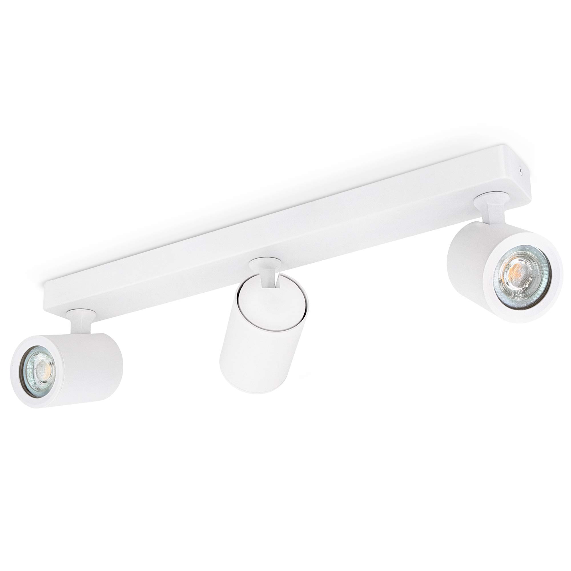TENJO Deckenstrahler 3 flammig weiß LED GU10 2W warmweiß drehbar schwenkbar 230V