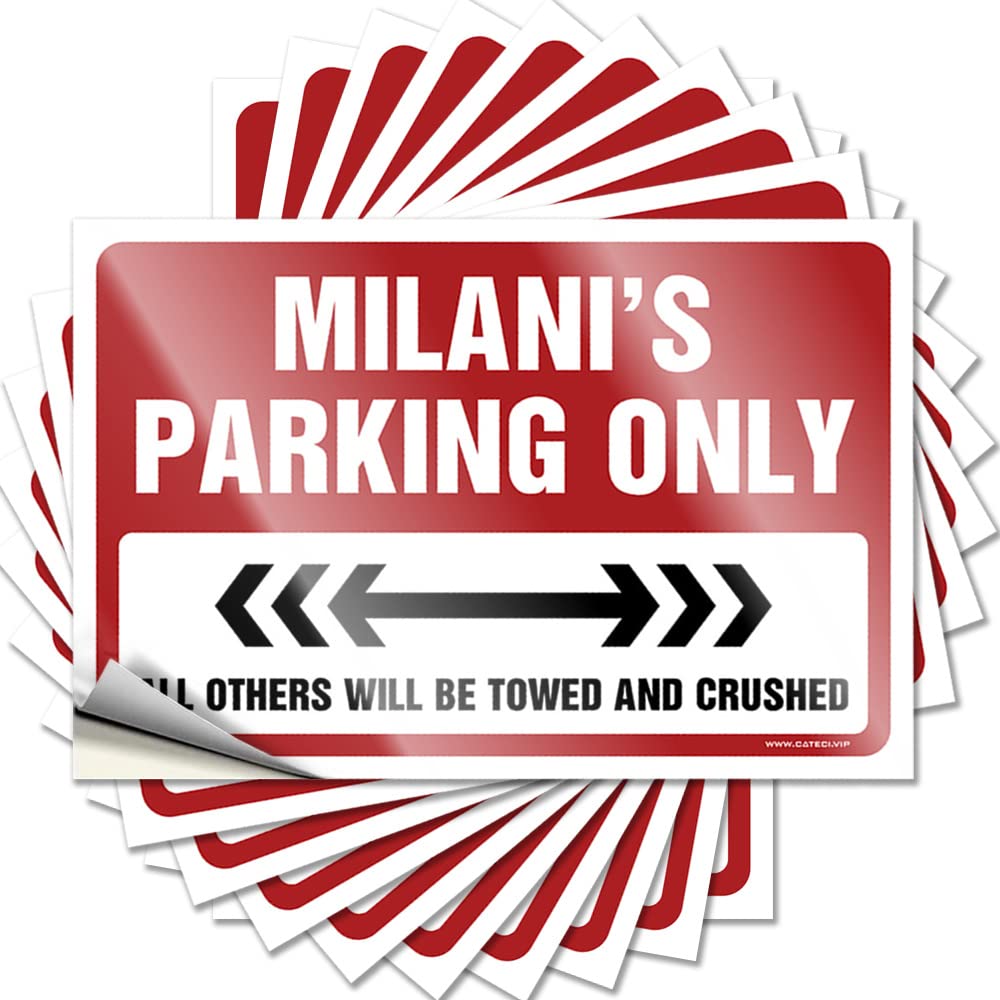 Sticker Man Cave Decorations | Small Cover Milani's Parking Only for Adulting(6X9CM)