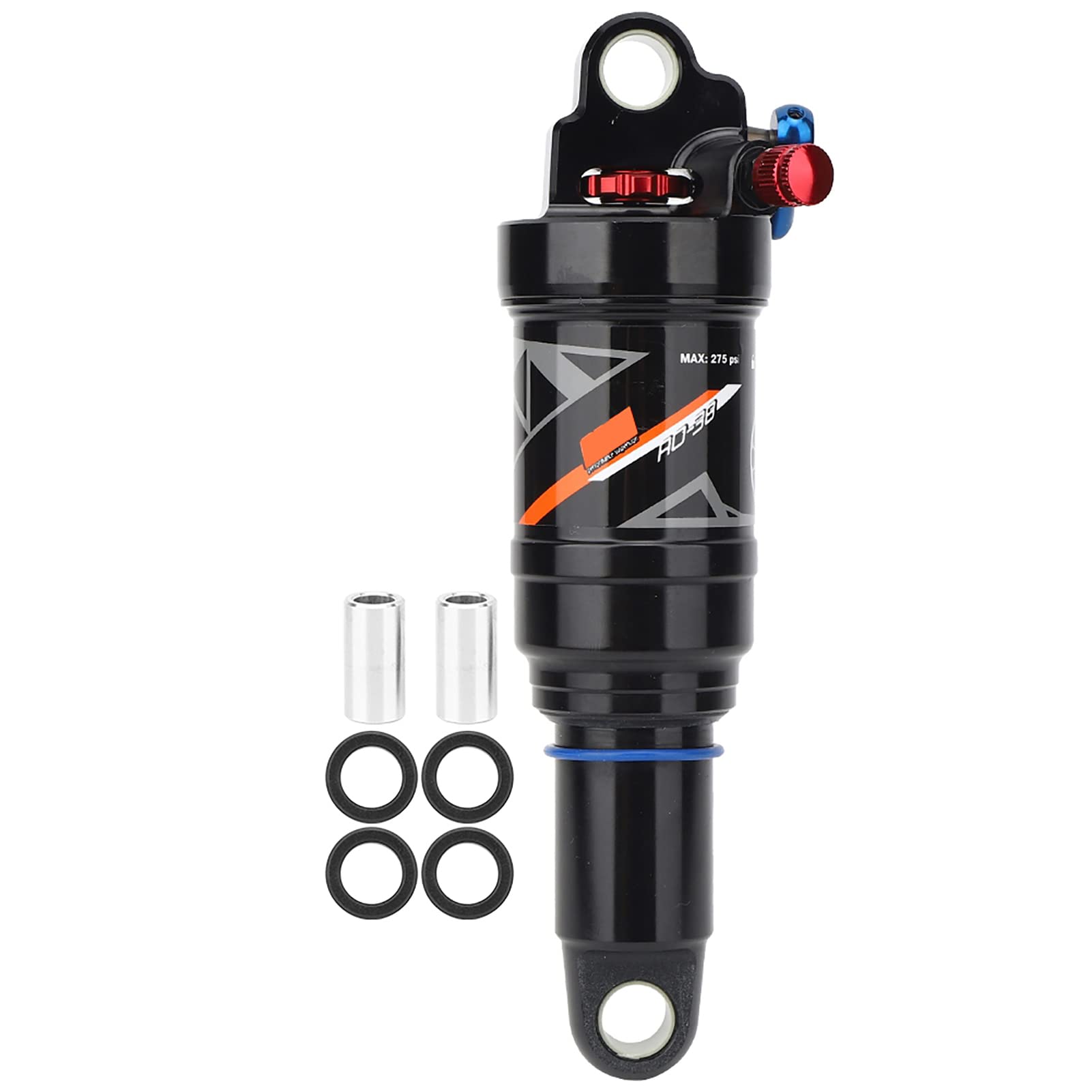 Mountainbike-Stoßdämpfer, Luftdruck Einstellbar mit Rückprall- und Dämpfungskontrolle, für -Fahrradzubehör 165 Mm, 190 Mm, 200 (165MM)