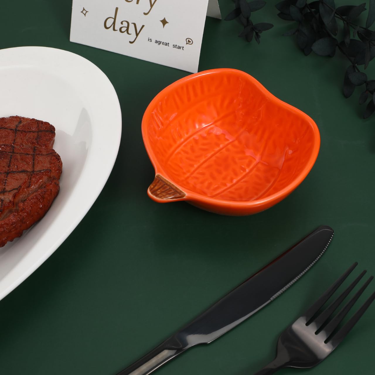 DOITOOL Lot de 4 petits ramequins en céramique pour la cuisson, les citrouilles