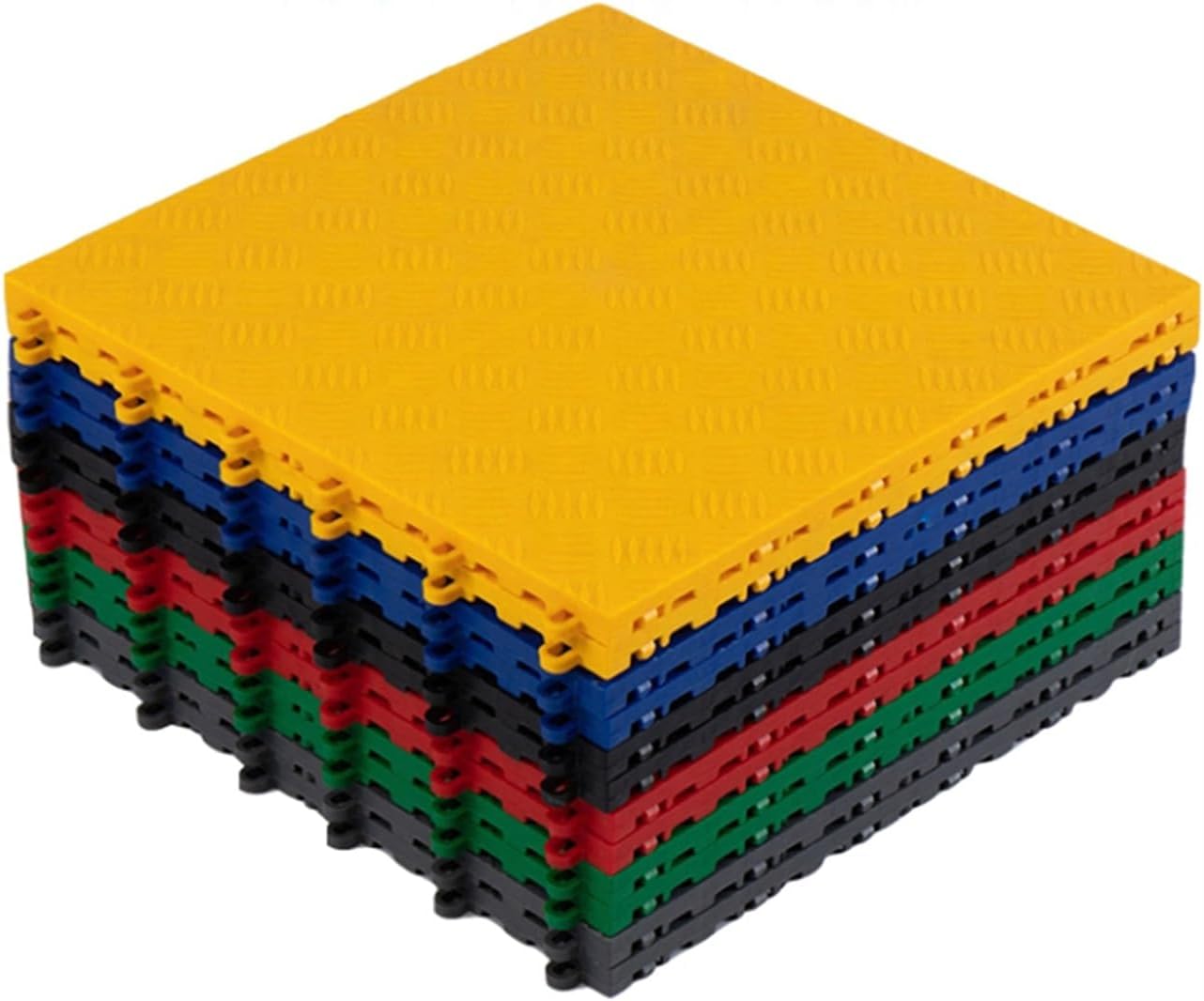 Interlocking PP Garage Floor Tiles, Heavy-Duty Modular Drainage Mats, Anti-Slip Flooring, 11023 lbs Load Capacity, Versatile Indoor/Outdoor Use (4-Pack)