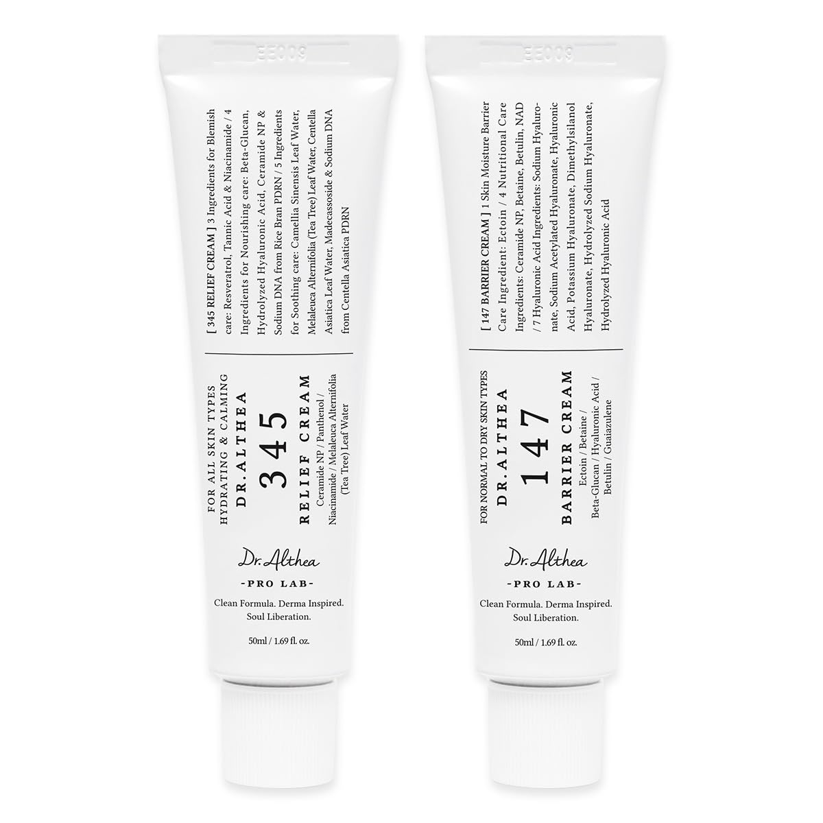 Dr.Althea Dual Cream Set (345 & 147 Cream), Korean Vegan Skin Care Set