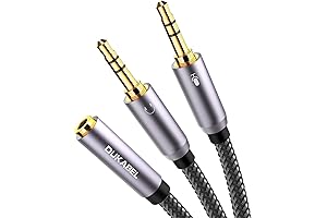DUKABEL Split Cable for Gaming Headsets and VoIP Phones