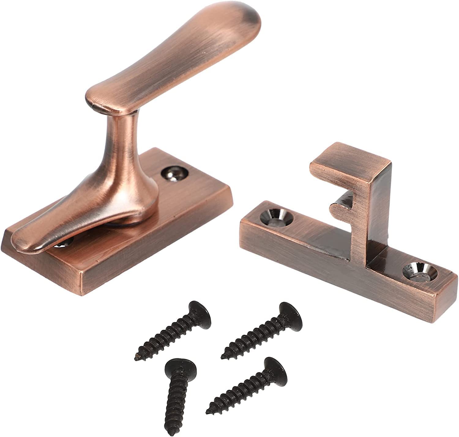 NVSFZGIYG Gate Bolt,Slide Door Lock Hasp,Latch Zinc Alloy Latches 90 Holder Flip Safety for Window Sliding Barn Pantry Silv(Bronze)