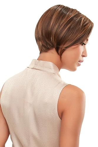 Miniatura 5 de Ignite Peluca resistente al calor para mujer, corte corto en ángulo, elegante, encaje frontal, línea capilar natural, pelucas Jon Renau 830