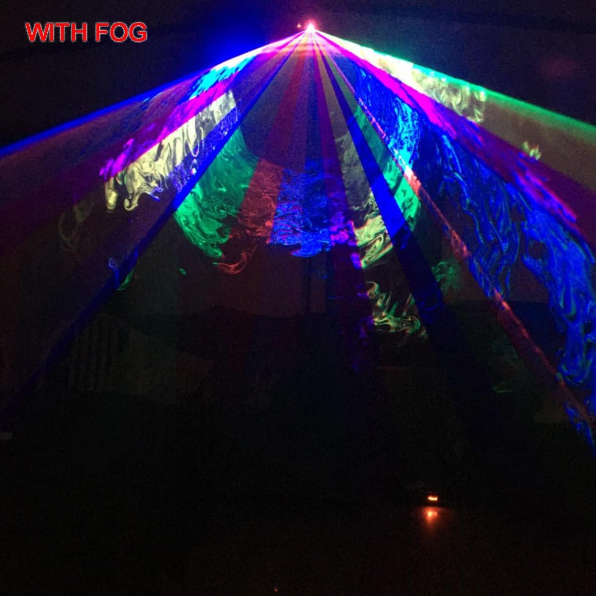 Professional RGB Laser Party Lights,Sound Activated DJ Disco Light,DMX512 Remote Control Scanner Beam Effect Lazer Projector Lighting for Show KTV Bar Club School Dances Corporate Event Mobile DJs