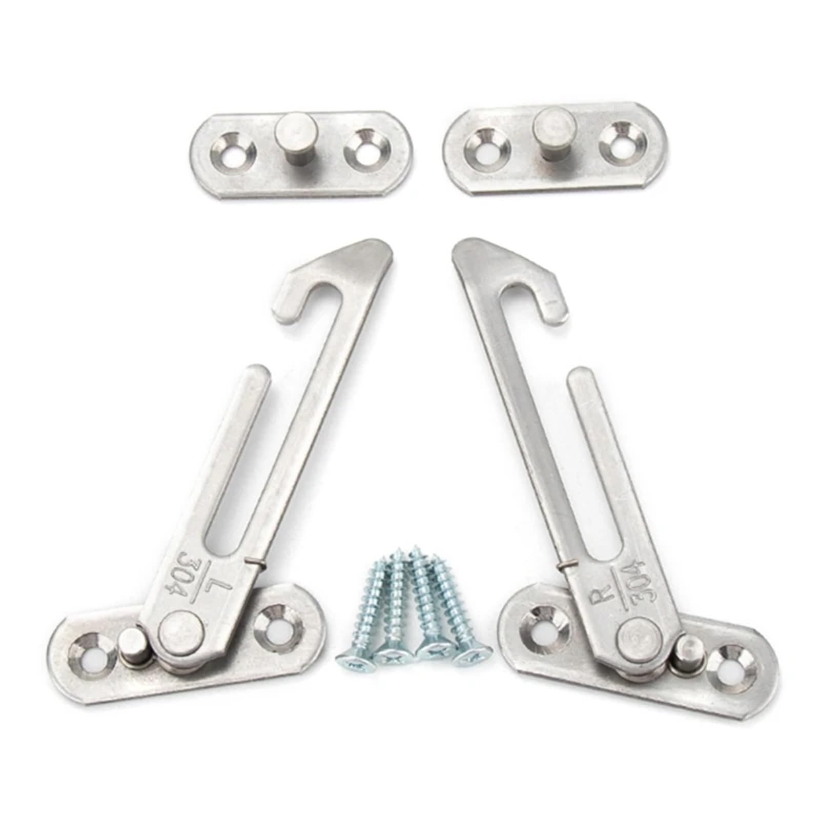 KFGISD, 2pcs Adjustable Window Limiters Stainless Steel Window Restrictor Clips Safety Locks Smooth Bottom Secure Install,Window Hinges