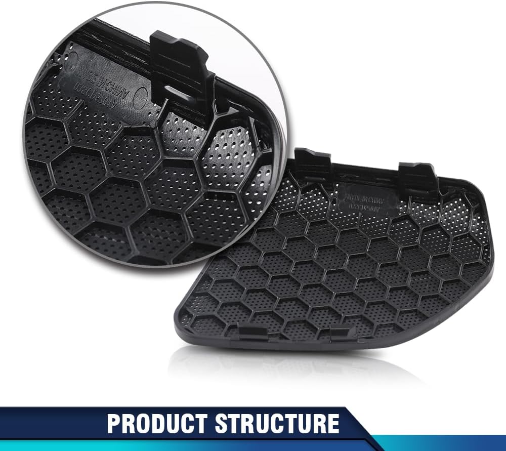 PIT66 Pair Motorcycle Speaker Guard Cover Compatible with Honda GL1800/A Goldwing 2001 2002 2003 2004 2005 64242-MCA-000, 64246-MCA-000
