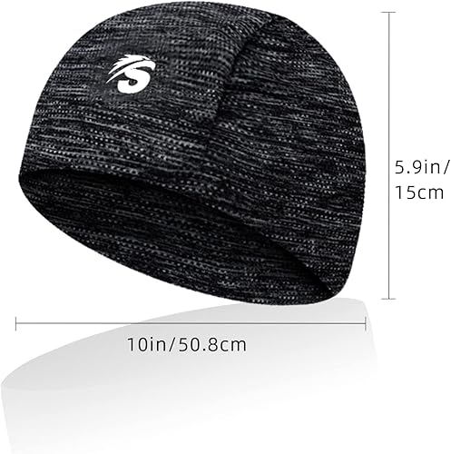 Miniatura 5 de Seektop 2 Pack Skull Cap Helmet Liner for Men, Cycling Running Sweat Wicking Skullcap Beanie, Fits Under Helmets