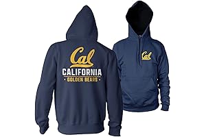Embroidered Officially Licensed UC Berkeley Cal Bears College Hoodie Sweatshirt With Embroidered Wordmark