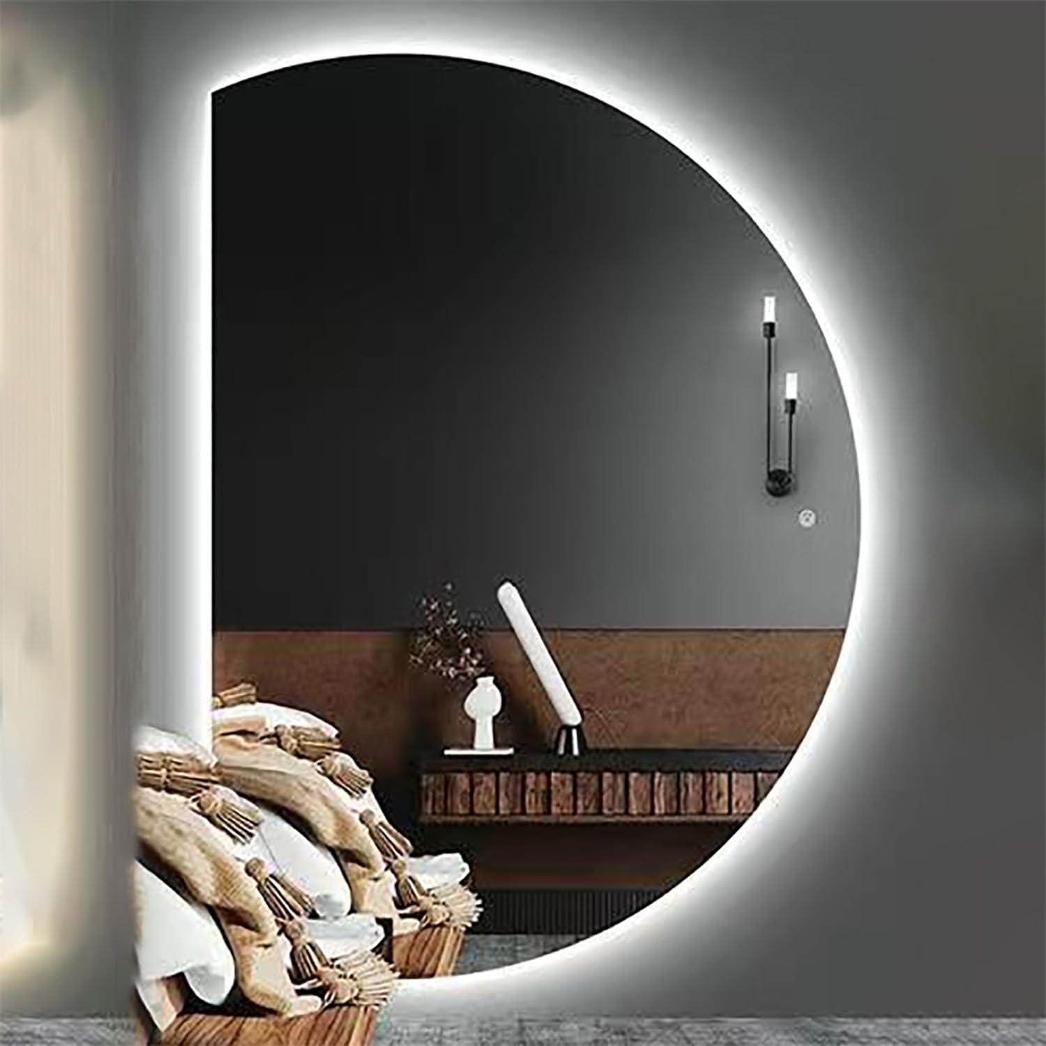 Miroir de salle de bain LED anti-buée éclairage réglable mural