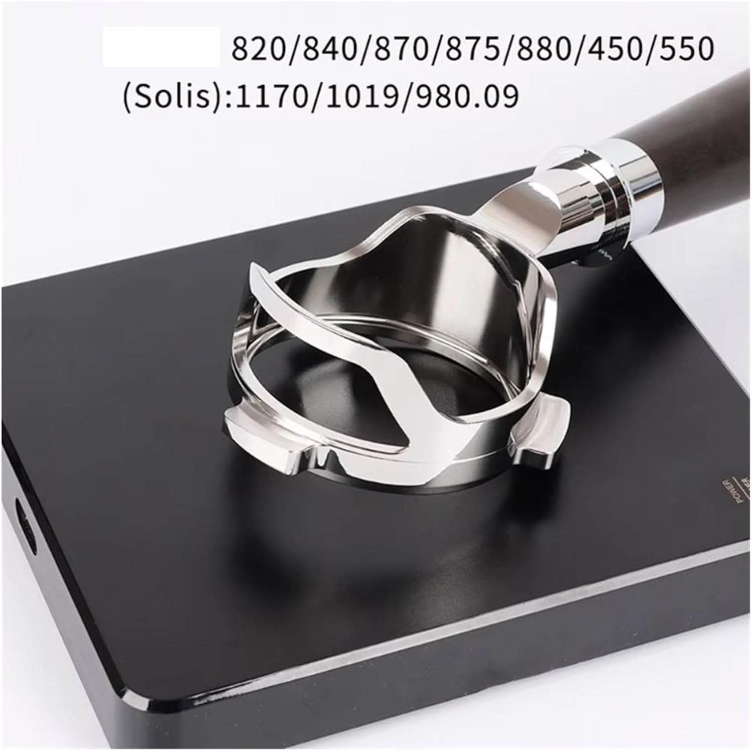 54MM Bottomless Hollow Portafilter For Breville 878/870/880 Espresso Machine Stainless Steel Modified Handle Coffee Filter Tool(Breville 8-silver)