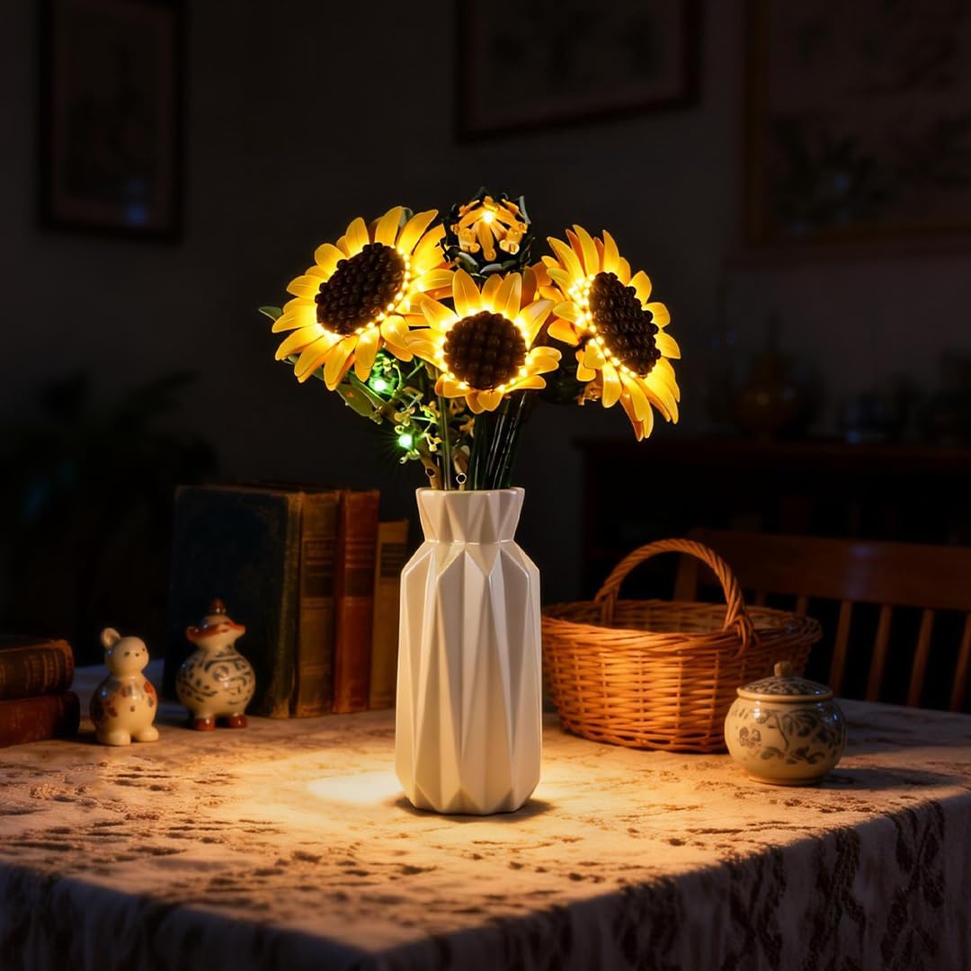 LIGHTAILING Led Light for Lego-11502 The Botanical Collection Sunflower Bouquet - Easy Install, Hidden Wiring, Home Decor & Gift-Ready (Model Not Included)