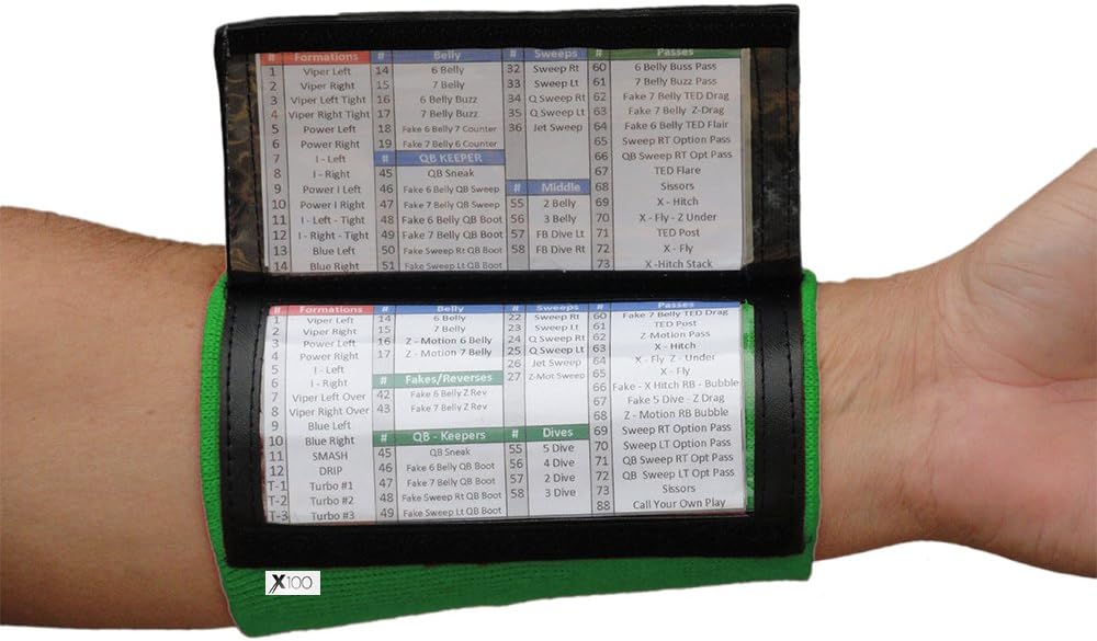 SteelLocker Sports X100 Youth Playbook Wristband - 10 Pack Bundle