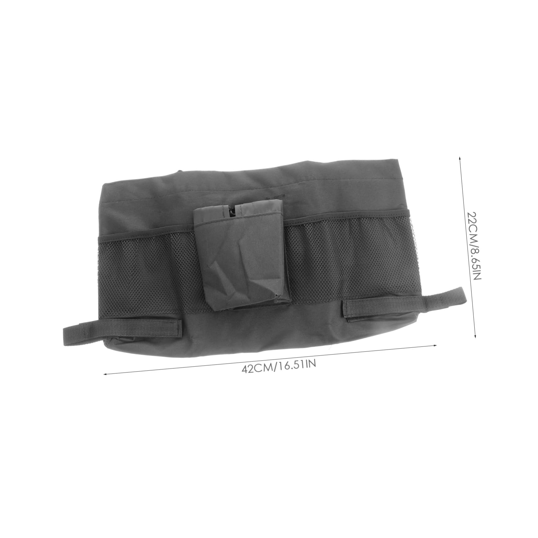 Borsa Portatile per Deambulatore Nera, Oxford, Grande Capacità