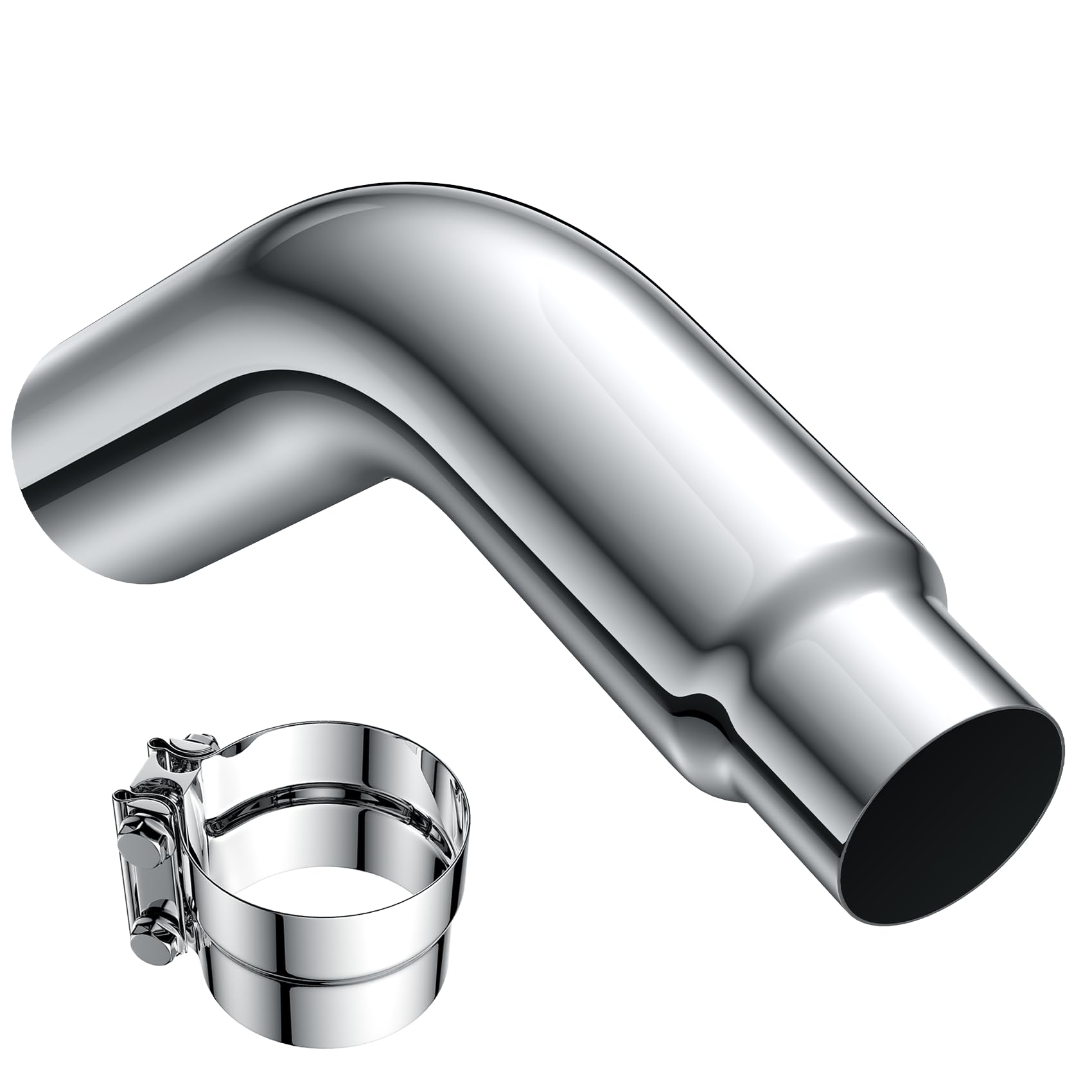 Photo 1 of ***SIMILAR ITEM***
4 to 5 Inch Exhaust Tips, Universal 4 to 5 Exhaust Elbow Tip for Pickup Trucks, Cars and Diesel, Steel Clamp Included
