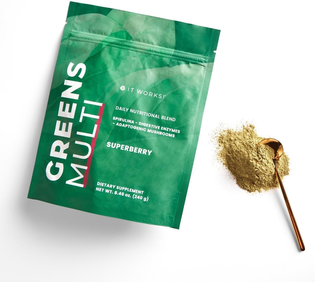 Greens Multi (Superberry Flavor) | Daily Nutritional Blend with Vitamins, Prebiotics & Probiotics | 8g Single Scoop - Image 3