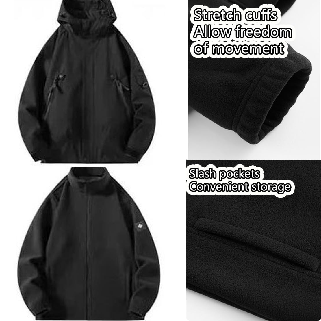 Chaqueta Impermeable 3 En 1 Con Forro Polar Desmontable, Abrigo Cortavientos Cálido De Invierno Con Capucha Para Hombre Y Mujer, para Exteriores, Caminatas Y Acampadas
