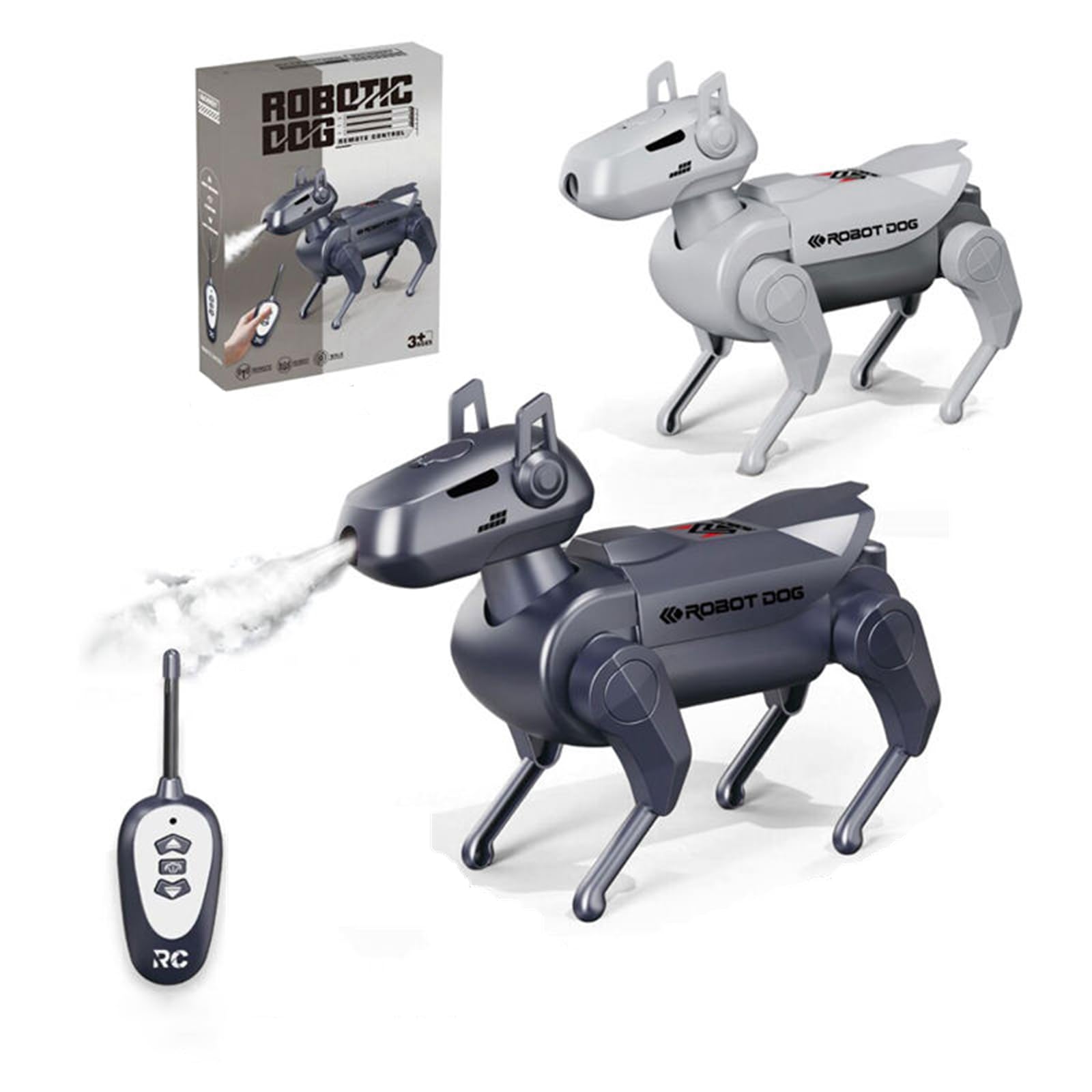 SHAKTISM DIY Assembly RC Robot Dog Toy for Kids, Remote Control Walking Robot Dog with Spray Mist Effect, STEM Educational Building Toy, Self-Assembly Plastic Puzzle Kit for Boys & Girls Age 3+ 1Pc-image-34