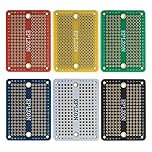 EPLZON Plated Mini PCB Solder-able Breadboard for Electronics Projects Compatible with Arduino Soldering Projects 2.0"x1.5" mixed color(pack of 6pcs)