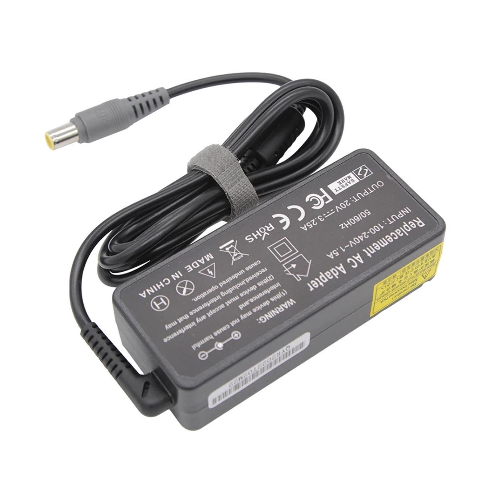 Adaptador De Regazo De CA De 20 V, 3,25 A, 65 W, 7,9 X 5,5 Mm, 8 Pines, Compatible con ThinkPad, Compatible con IBM, Cargador C100 C200 N200 X200 X300 R400 R500 T410 T510 V100 V200(with US Plug)