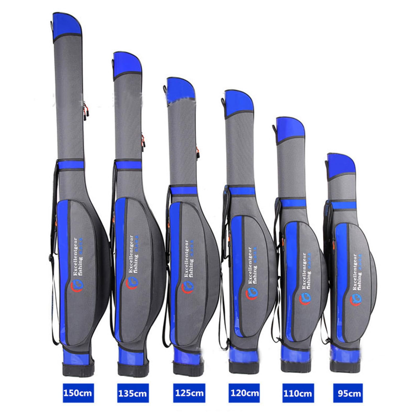 Zenithia Borsa per Canna da Mare Custodia per Canna da Pesca Borsa da Pesca rocciosa Borsa per Attrezzi da Pesca con Guscio Duro Borsa per Trasporto da Pesca Rod Reel Bag