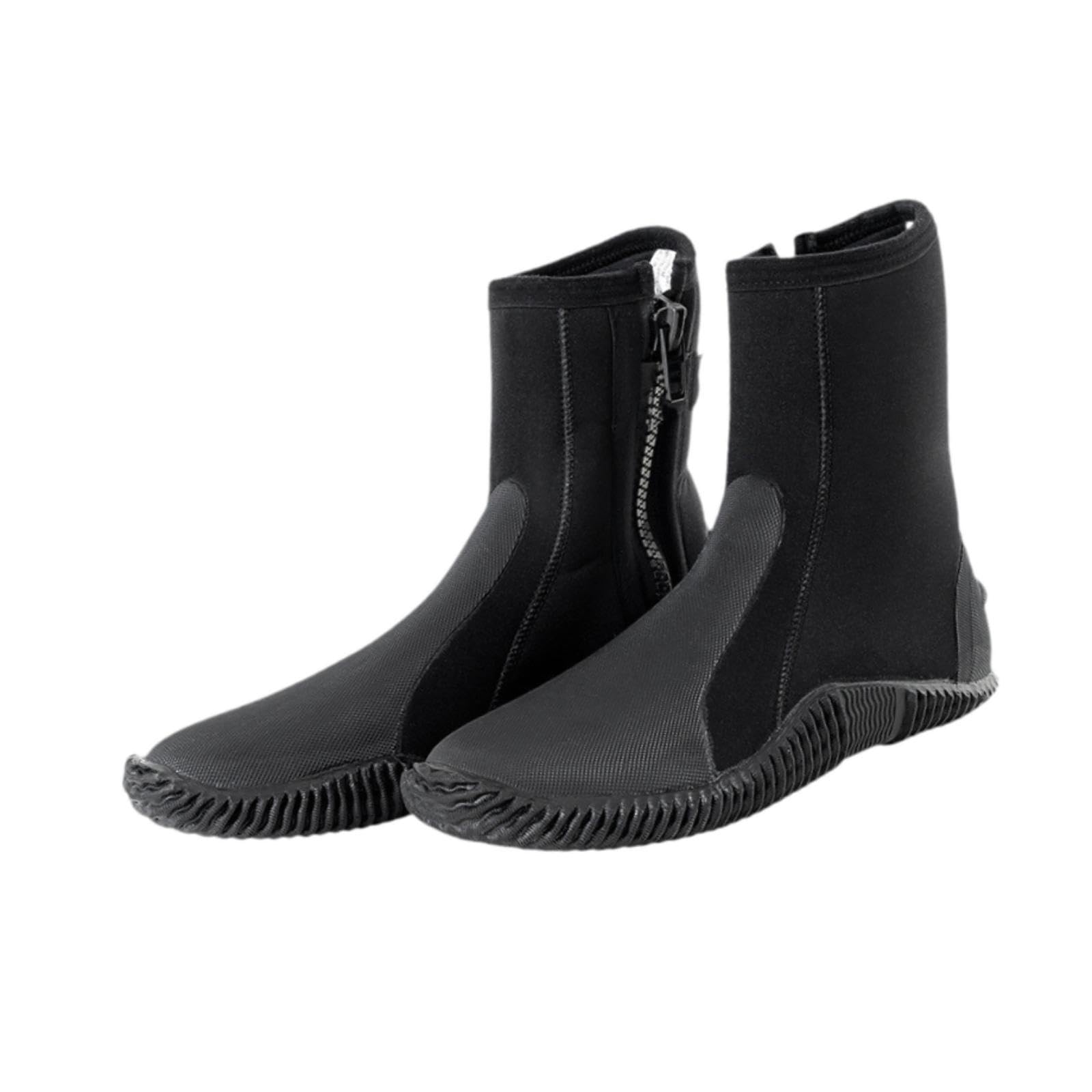 Botas de Buceo de Neopreno de 5 Mm con Cremallera Lateral, Botas de Buceo para Wakeboard, Playa, Hombre