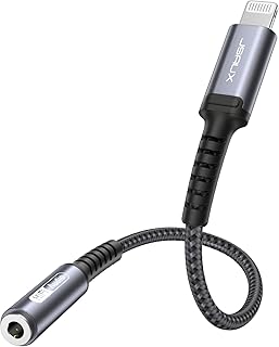 Jsaux MFI Lightning to 3.5mm Female .18m gray