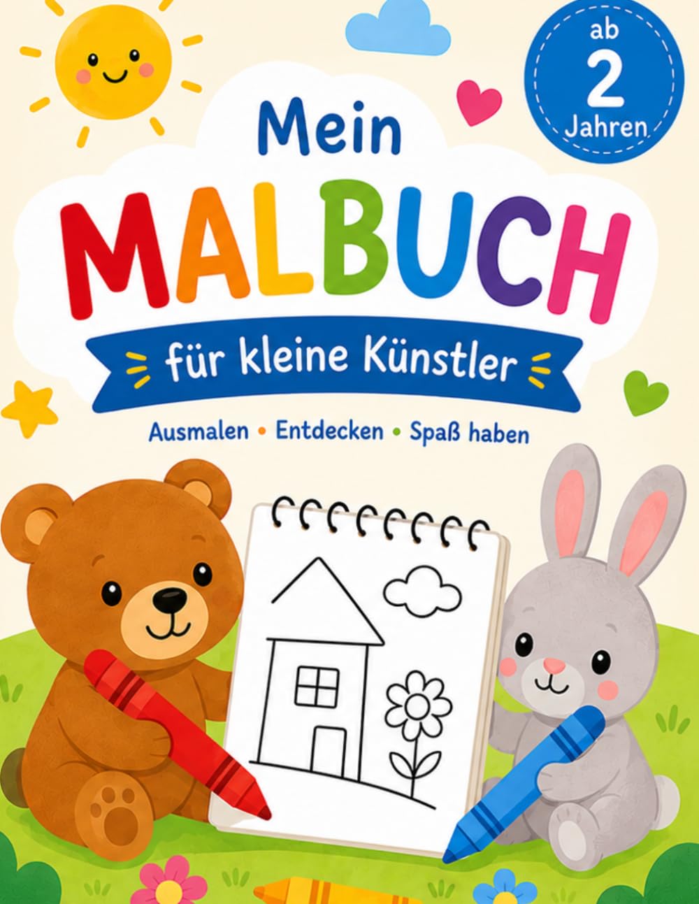 Mein 1. Malbuch: Lustige Motive für kleine Künstler