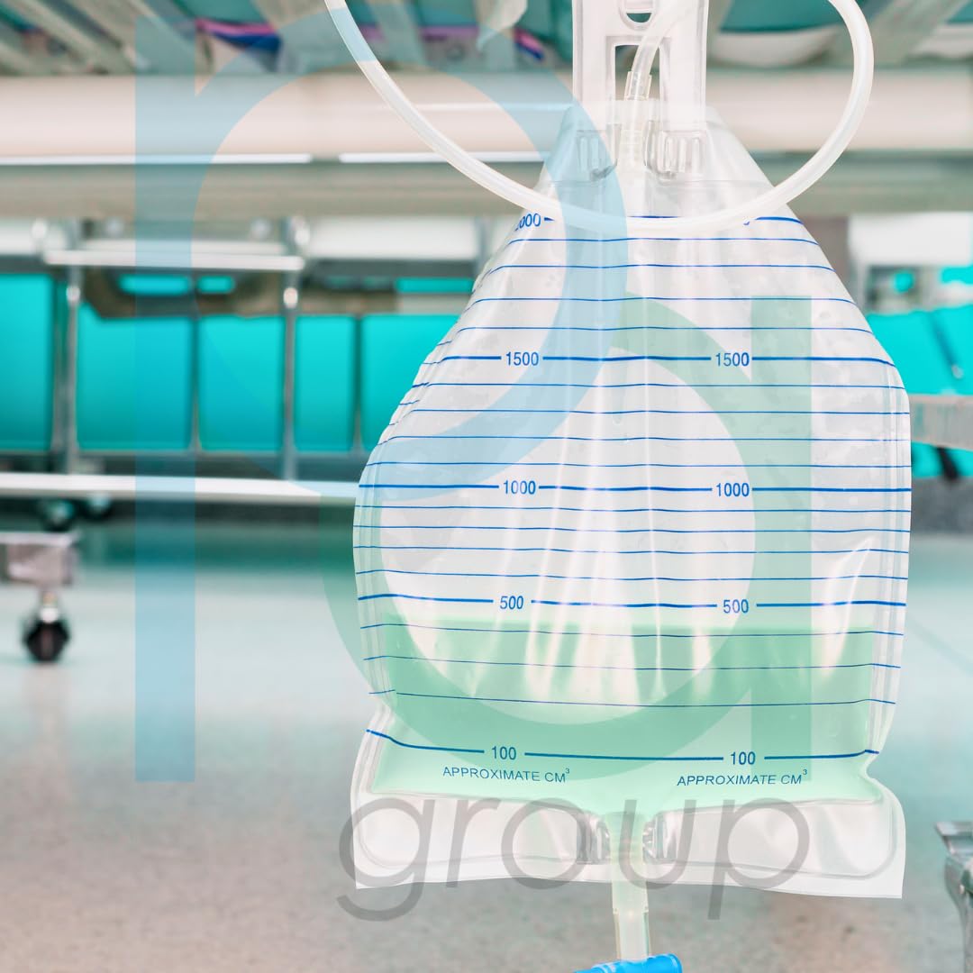 DOC Bolsas para orina con válvula antirreflujo y grifo con tubo de 130 cm, capacidad 2000 ml, paquete de 30 unidades, con válvula antirreflujo y desagüe, tubo de 130 cm, 2 litros (lote de 30 unidades)