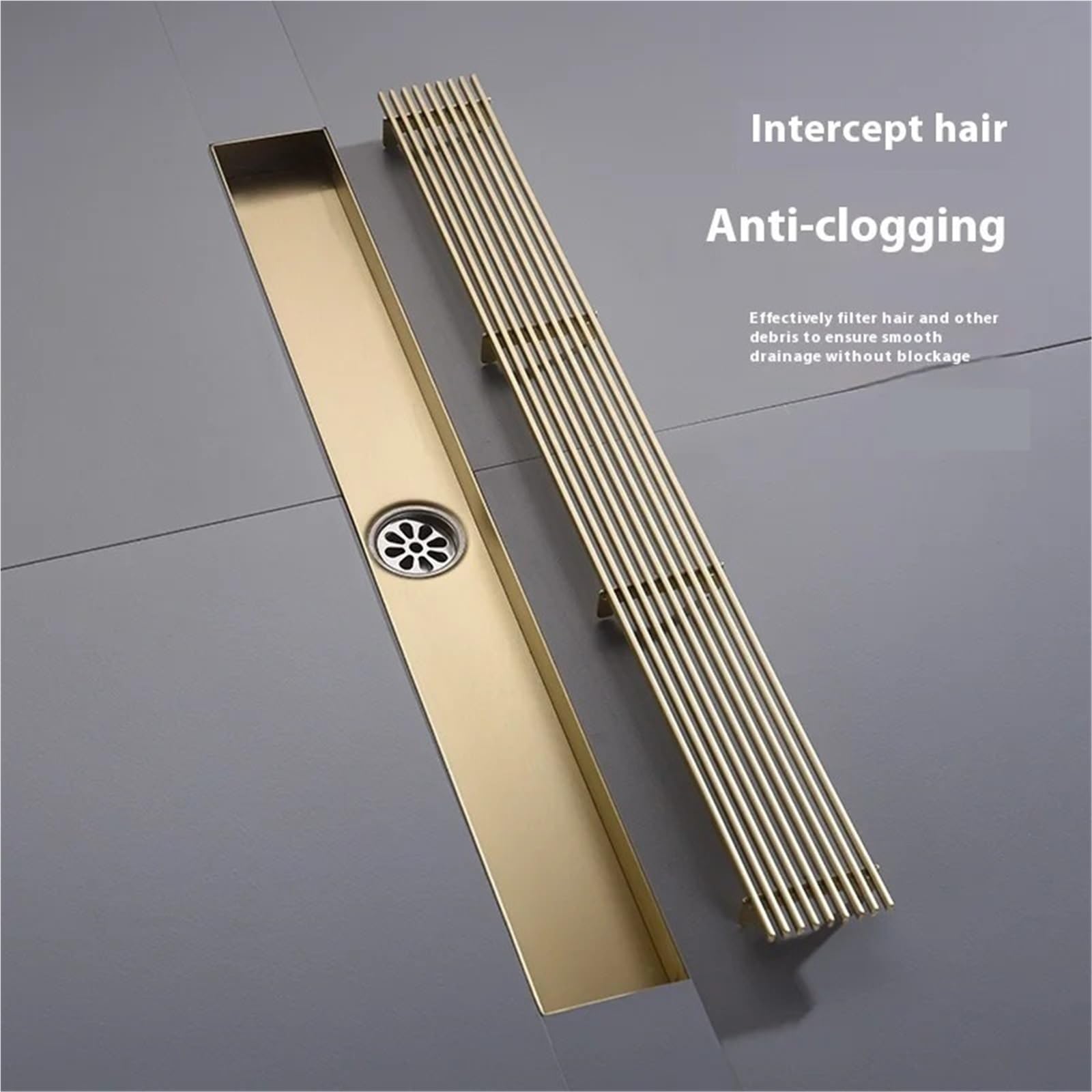 Desague Ducha Lineal Desagüe del Piso De La Ducha Baño Fila 20-60 Cm