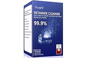 Brite Retainer Cleaner Tablets 120 Tablets: 4-Month Supply for Crystal Clear Retainers