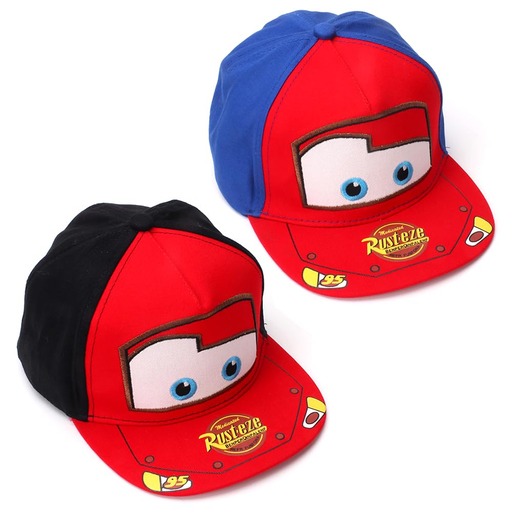 URacon 2Piezas Mcqueen Gorra de Béisbol para Niños Verano Ajustable Gorra Infantil Cars Gorra de Béisbol para Niñas y Niños Sombrero de Sol Al Aire Libre Unisex