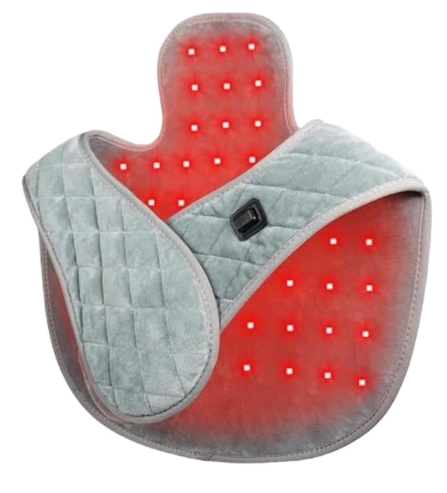 Dispositivo de terapia de luz infrarroja, almohadilla para aliviar el dolor de cuello, hombros y espalda, 3 modos de calefacción, con control remoto, recuperación muscular portátil en el hogar, mejora