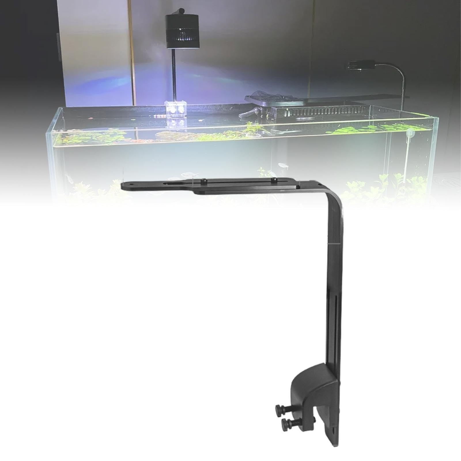 Supporto per Lampada Acquario Porta Lampada Staffa Estensibile Metallo Regolabile Durevole Adatto per Illuminazione Acquario Marino Dolce Pesci, Style B