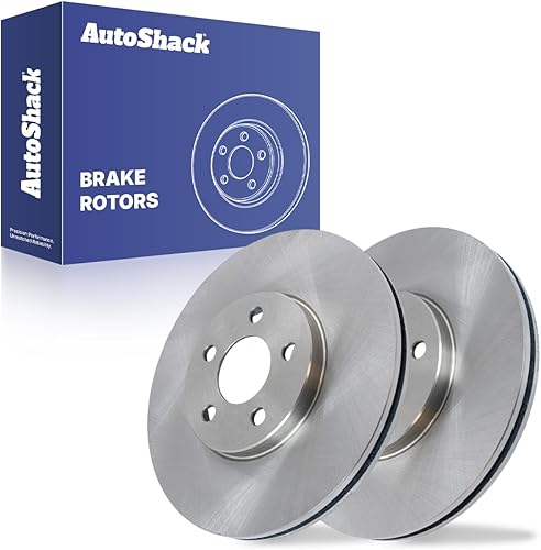 Miniatura 10 de AutoShack PR63002LR - Par de 2 rotores de freno delanteros perforados y ranurados, repuesto negro para Chrysler PT Cruiser 2.4L FWD 2001 2002 2003