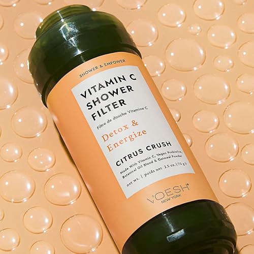 Miniatura 4 de VOESH Dúo de filtro de ducha con vitamina C, trituración de cítricos, aromaterapia de ducha, purificador de agua, suavizante de agua, probióticos