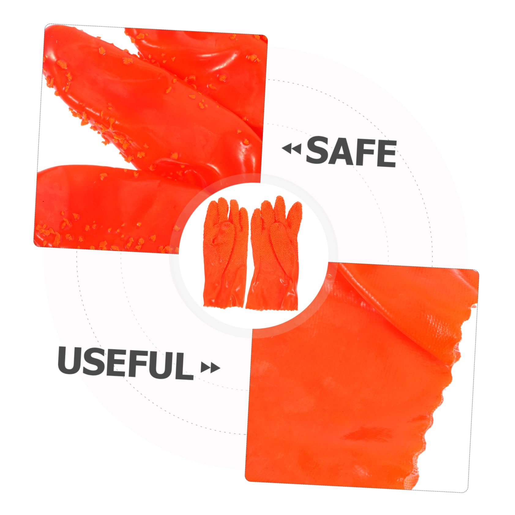 Veemoon 6 Pares de Guantes Impermeables de Goma para Limpieza de Tuberías y Alcantarillado, Resistentes Abrasión Diseño Flexible para Uso Frecuente en Fontanería
