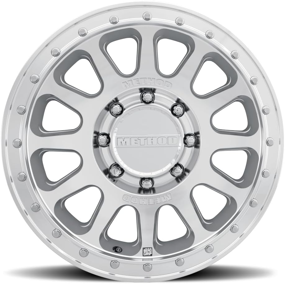 Method Race Wheels MR709 HD Bead Grip, 18x9, +12mm Offset, 8x170, 125mm Centerbore, Machined - Clear Coat