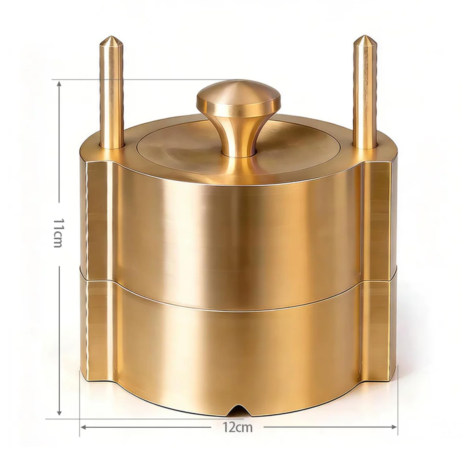 Kit para Hacer Bolas De Hielo, Moldes De Latón Resistentes para Enfriar Whisky Y Cócteles, Compresión Rápida, Ideal para Fiestas, Bares Y Celebraciones En Casa 6cm