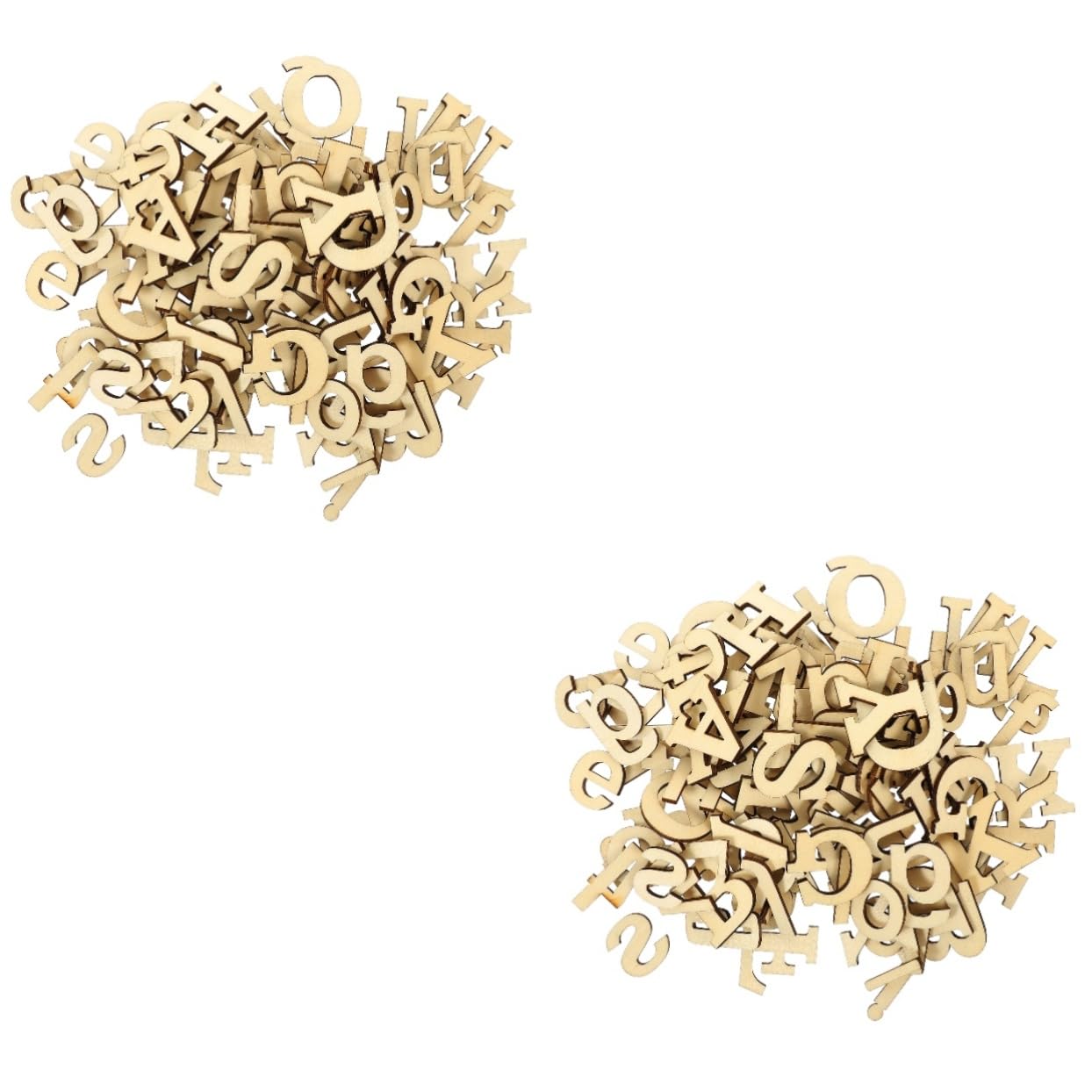 VILLCASE 2sets Wooden Letters Numbers Decor Home Wall Decor Letter Sign 124pcs*2