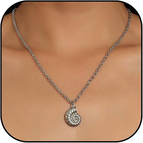 Long tiantian Starfish Necklace Conch Shell Necklace Gold Snail Shell Necklaces Seashell Ocean Jewelry Vacation Essentials Trendy Beach Charms