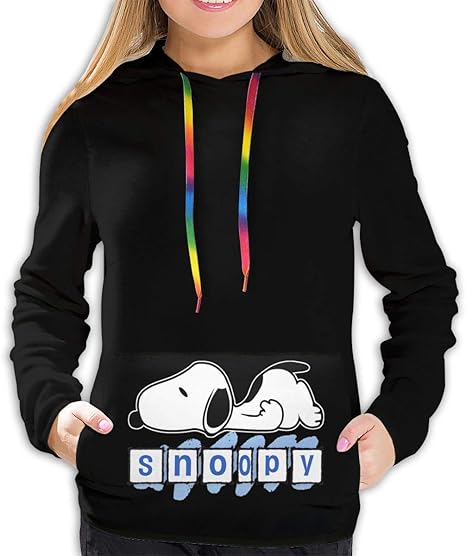 Women's 3D Snoopy Hooded Sweatshirt Fashion Pullover Hoodie XXL Black : Amazon.ca: Clothing 
