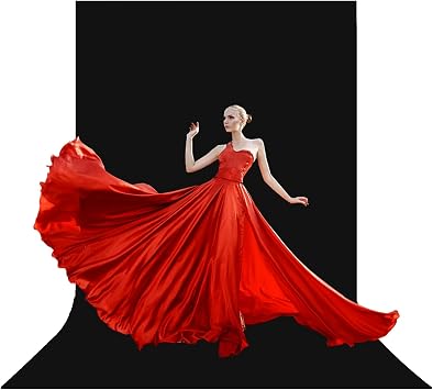 BEIYANG 5 x 6.5 Ft Black Backdrop for Photography, Pure Black Screen for Photography Photo Booth Backdrop Photoshoot, Background Curtain for Chromakey Video Recording Parties