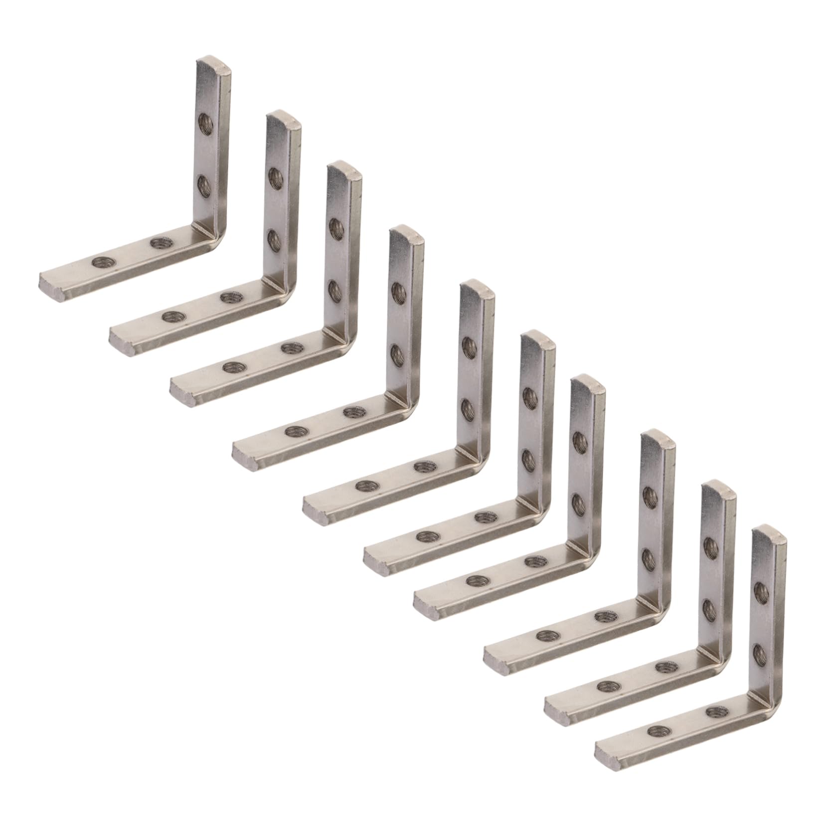 OSOLADY Sturdy 10 Pack Carbon Steel Right Angle Connectors t Slot Joint Brackets for Building Industrial Use
