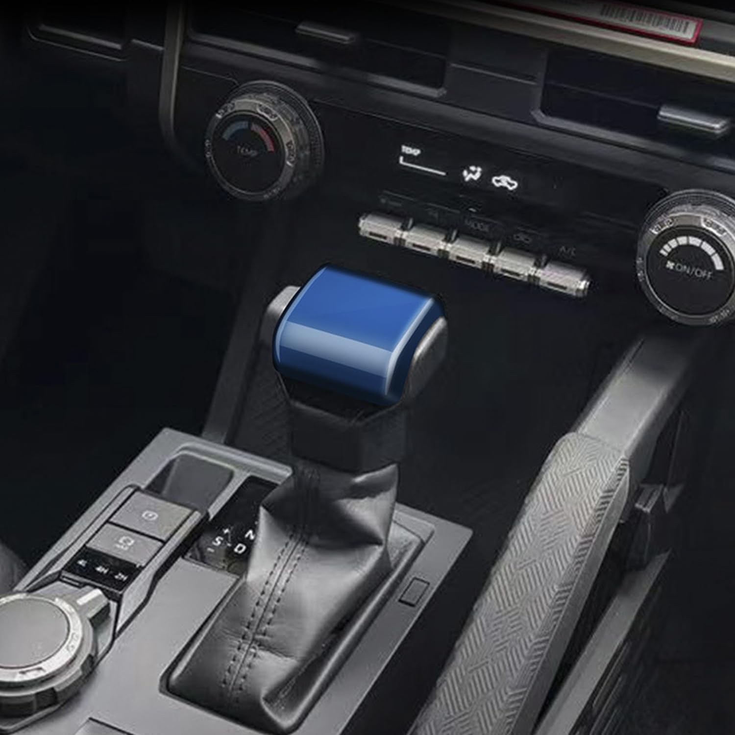 Car Accessories for Toyota Tundra/Sequoia 2022-2024 Tacoma 2024 Toyota 4runner 2024-2025 Interior Center Console Gear Shift Lever Knob Shifter Head Cover Trim ABS Blue