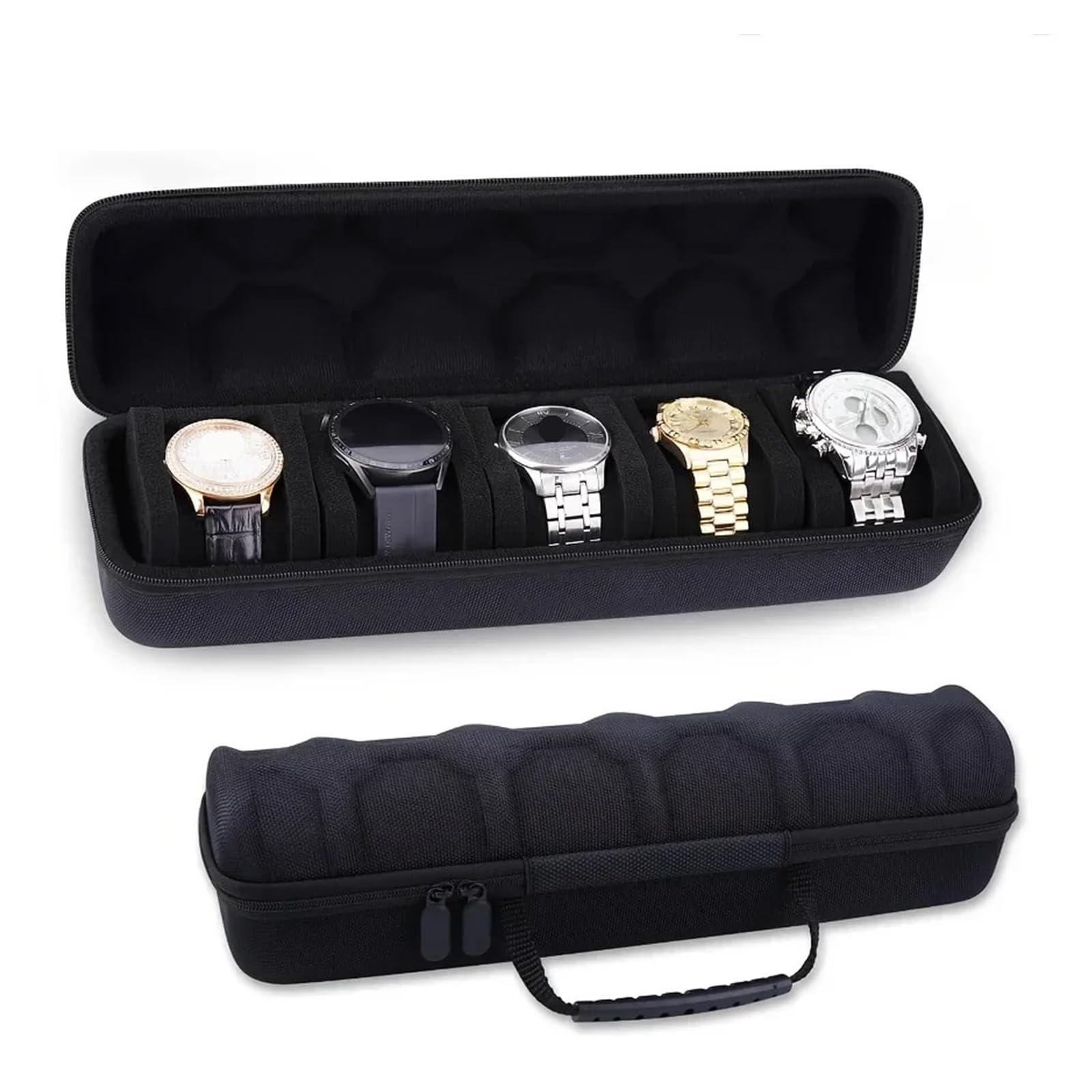EKalgretrA Watch Case Watch Box Organizer for Men or Women，Watch Travel Case Portable Storage Display Holder for Wristwatches and Smart Watches