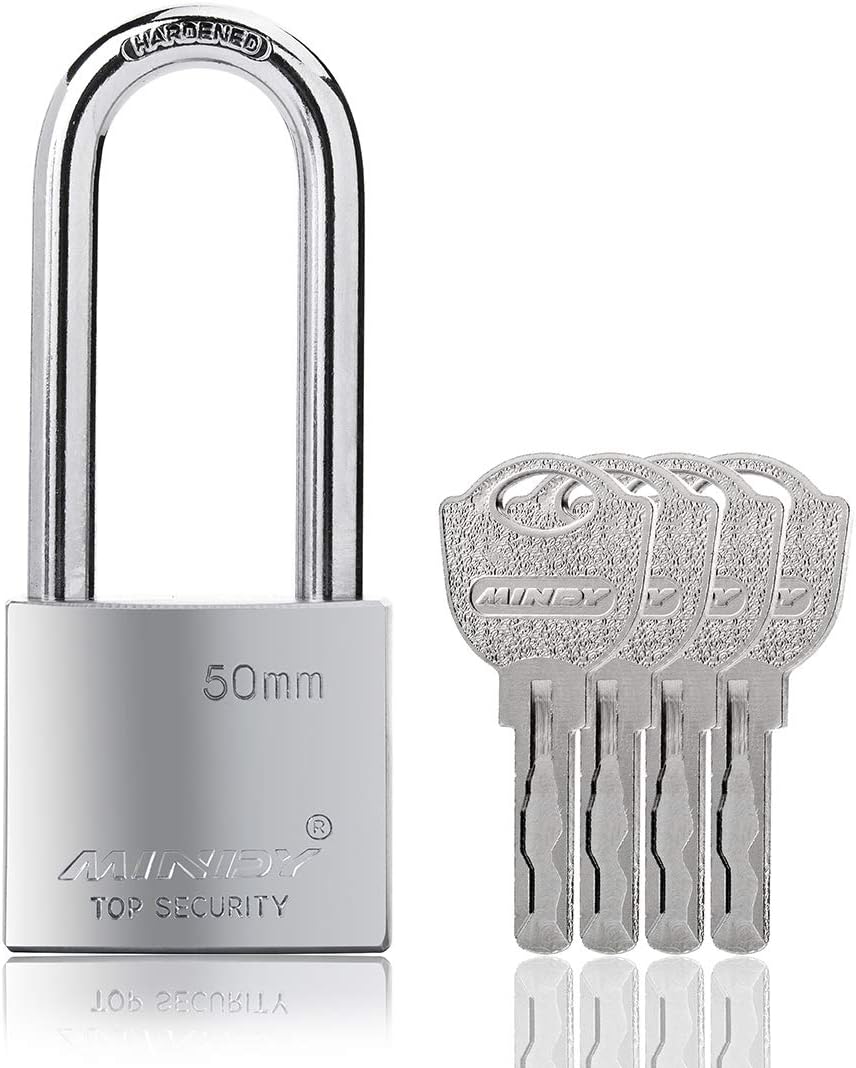 50mm Long Shackle Padlocks for Outdoor Use All Weather Resistant, Alloy